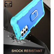 Custodia protettiva antiurto a 3 strati in PC + gomma con supporto rotante, For Samsung Galaxy A32 5G, For Samsung Galaxy A72 5G / 4G