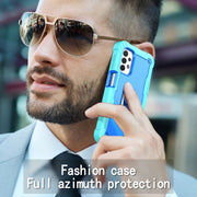 Custodia protettiva antiurto a 3 strati in PC + gomma con supporto rotante, For Samsung Galaxy A32 5G, For Samsung Galaxy A72 5G / 4G