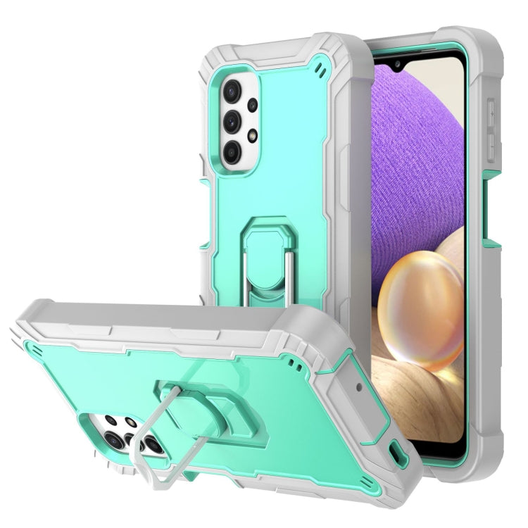 Custodia protettiva antiurto a 3 strati in PC + gomma con supporto rotante, For Samsung Galaxy A32 5G, For Samsung Galaxy A72 5G / 4G