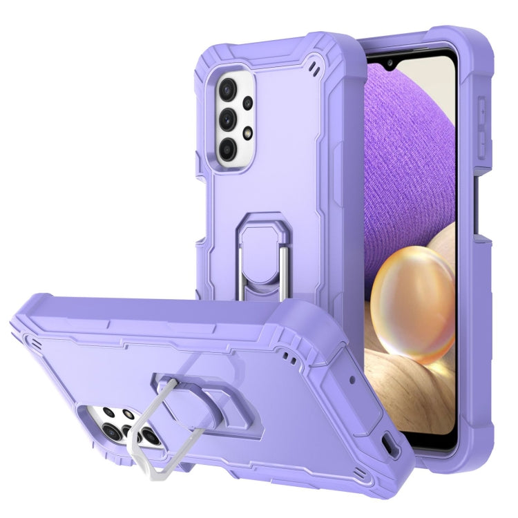 Custodia protettiva antiurto a 3 strati in PC + gomma con supporto rotante, For Samsung Galaxy A32 5G, For Samsung Galaxy A72 5G / 4G