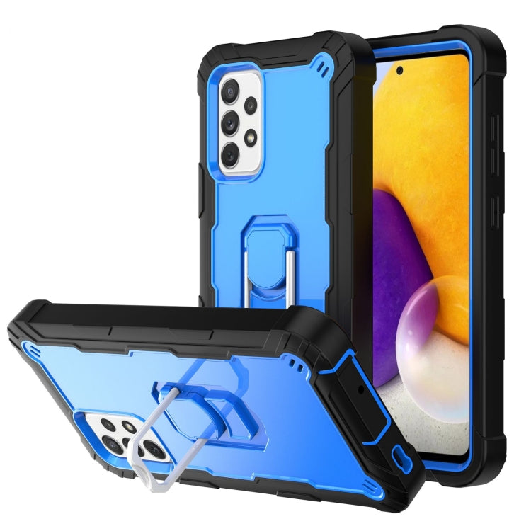 Custodia protettiva antiurto a 3 strati in PC + gomma con supporto rotante, For Samsung Galaxy A32 5G, For Samsung Galaxy A72 5G / 4G