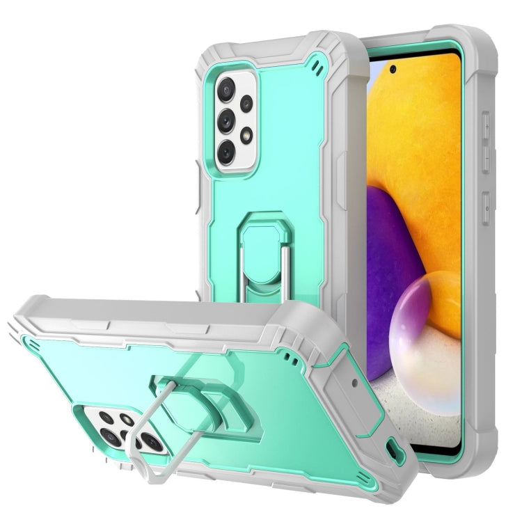 Custodia protettiva antiurto a 3 strati in PC + gomma con supporto rotante, For Samsung Galaxy A32 5G, For Samsung Galaxy A72 5G / 4G
