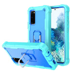 Custodia protettiva antiurto a 3 strati in PC + gomma con supporto rotante, For Samsung Galaxy S20 FE / FE 5G, For LG Velvet