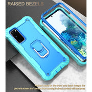 Custodia protettiva antiurto a 3 strati in PC + gomma con supporto rotante, For Samsung Galaxy S20 FE / FE 5G, For LG Velvet