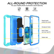 Custodia protettiva antiurto a 3 strati in PC + gomma con supporto rotante, For Samsung Galaxy S20 FE / FE 5G, For LG Velvet