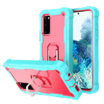 Custodia protettiva antiurto a 3 strati in PC + gomma con supporto rotante, For Samsung Galaxy S20 FE / FE 5G, For LG Velvet