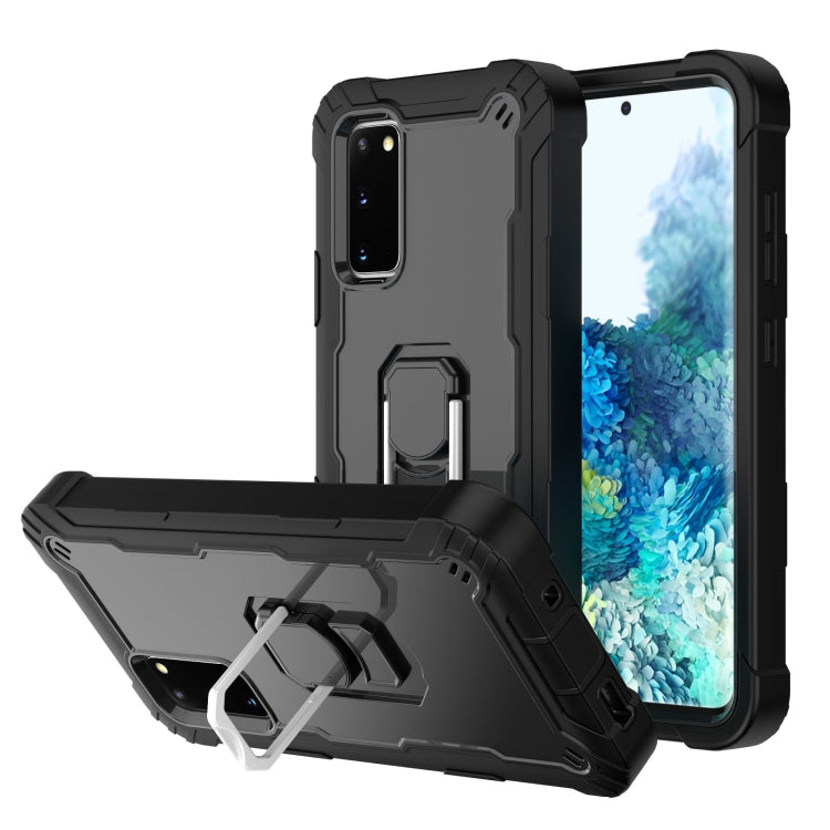 Custodia protettiva antiurto a 3 strati in PC + gomma con supporto rotante, For Samsung Galaxy S20 FE / FE 5G, For LG Velvet