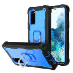 Custodia protettiva antiurto a 3 strati in PC + gomma con supporto rotante, For Samsung Galaxy S20 FE / FE 5G, For LG Velvet