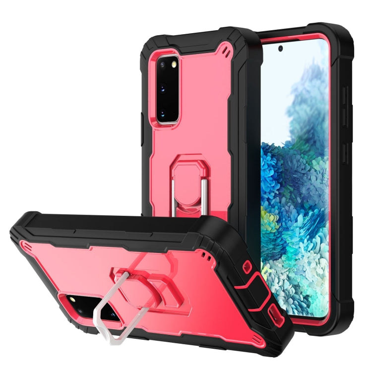 Custodia protettiva antiurto a 3 strati in PC + gomma con supporto rotante, For Samsung Galaxy S20 FE / FE 5G, For LG Velvet
