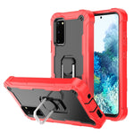 Custodia protettiva antiurto a 3 strati in PC + gomma con supporto rotante, For Samsung Galaxy S20 FE / FE 5G, For LG Velvet
