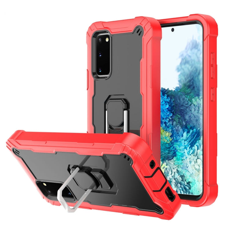 Custodia protettiva antiurto a 3 strati in PC + gomma con supporto rotante, For Samsung Galaxy S20 FE / FE 5G, For LG Velvet