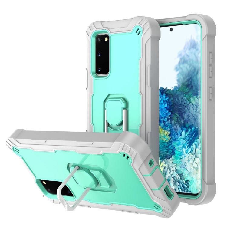 Custodia protettiva antiurto a 3 strati in PC + gomma con supporto rotante, For Samsung Galaxy S20 FE / FE 5G, For LG Velvet