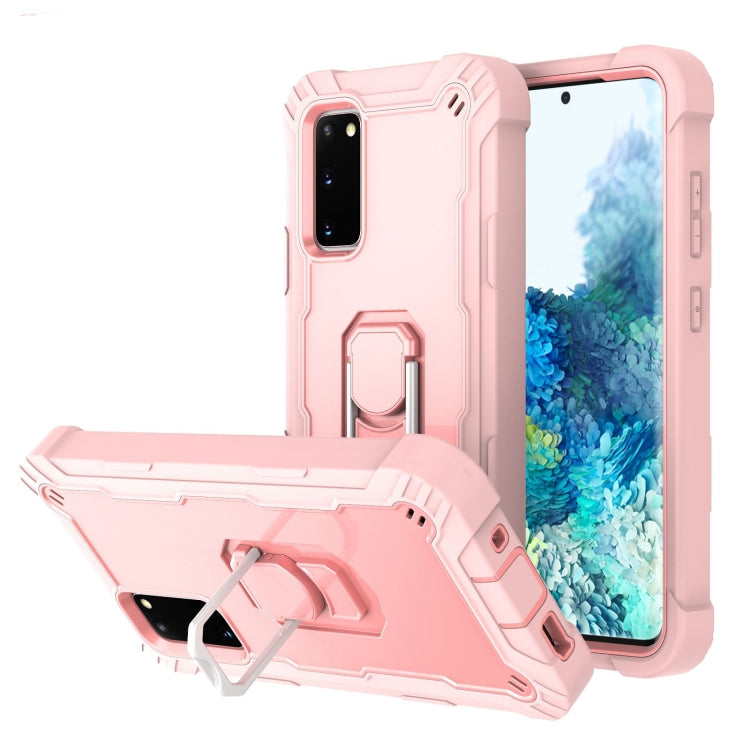 Custodia protettiva antiurto a 3 strati in PC + gomma con supporto rotante, For Samsung Galaxy S20 FE / FE 5G, For LG Velvet