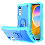 Custodia protettiva antiurto a 3 strati in PC + gomma con supporto rotante, For Samsung Galaxy S20 FE / FE 5G, For LG Velvet