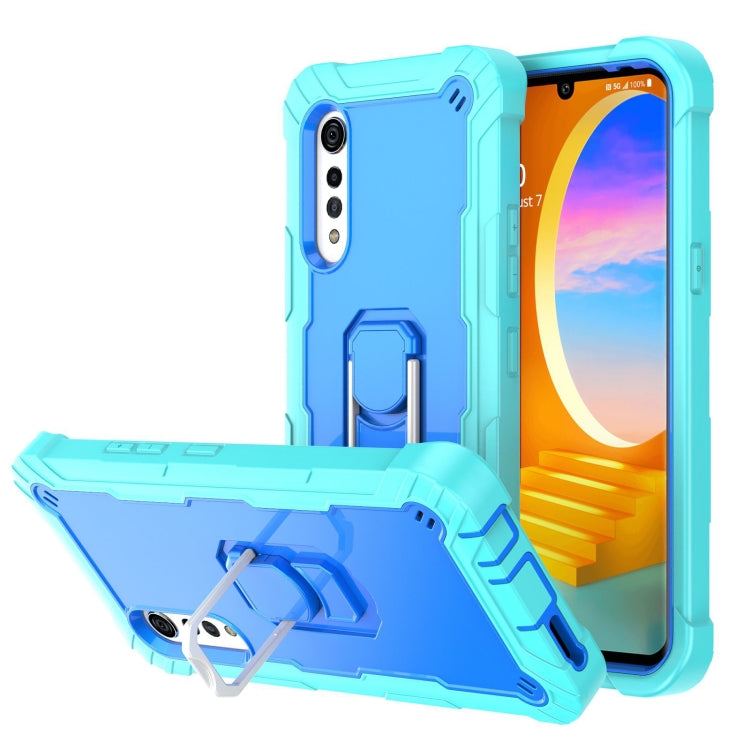 Custodia protettiva antiurto a 3 strati in PC + gomma con supporto rotante, For Samsung Galaxy S20 FE / FE 5G, For LG Velvet