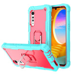 Custodia protettiva antiurto a 3 strati in PC + gomma con supporto rotante, For Samsung Galaxy S20 FE / FE 5G, For LG Velvet