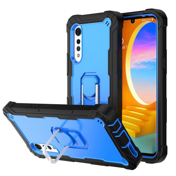 Custodia protettiva antiurto a 3 strati in PC + gomma con supporto rotante, For Samsung Galaxy S20 FE / FE 5G, For LG Velvet
