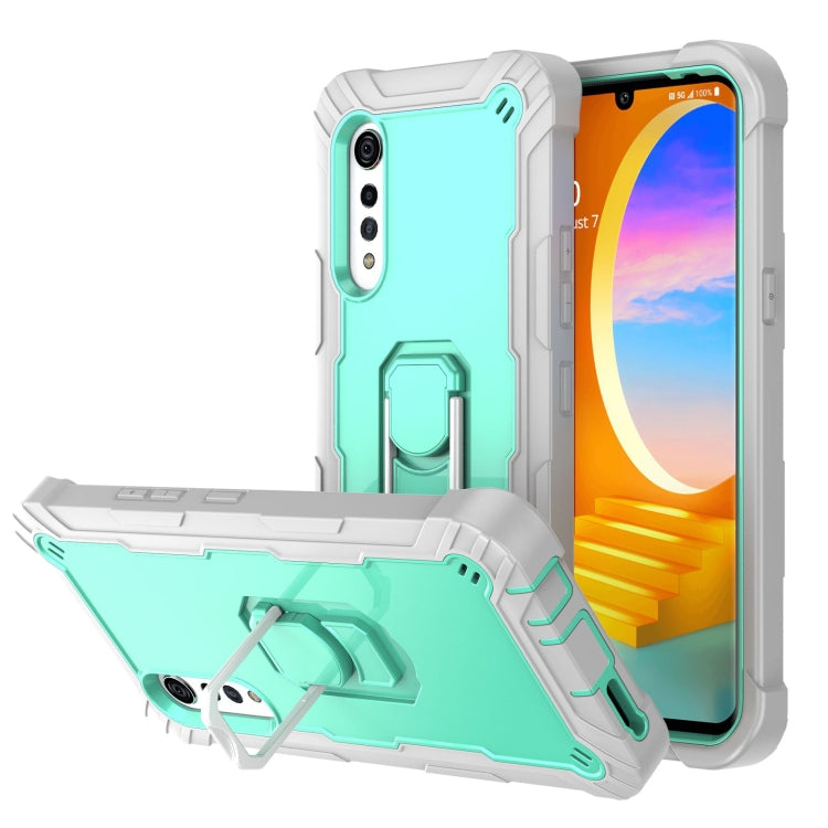 Custodia protettiva antiurto a 3 strati in PC + gomma con supporto rotante, For Samsung Galaxy S20 FE / FE 5G, For LG Velvet