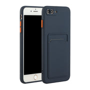 Custodia protettiva in TPU antiurto con slot per schede, For iPhone 8 & 7, For iPhone 8 Plus & 7 Plus