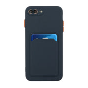 Custodia protettiva in TPU antiurto con slot per schede, For iPhone 8 & 7, For iPhone 8 Plus & 7 Plus