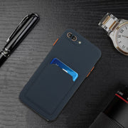 Custodia protettiva in TPU antiurto con slot per schede, For iPhone 8 & 7, For iPhone 8 Plus & 7 Plus