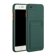 Custodia protettiva in TPU antiurto con slot per schede, For iPhone 8 & 7, For iPhone 8 Plus & 7 Plus
