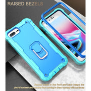 Custodia protettiva antiurto a 3 strati in PC + gomma con supporto rotante, For iPhone 8 Plus / 7 Plus, For iPhone 11