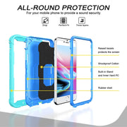 Custodia protettiva antiurto a 3 strati in PC + gomma con supporto rotante, For iPhone 8 Plus / 7 Plus, For iPhone 11