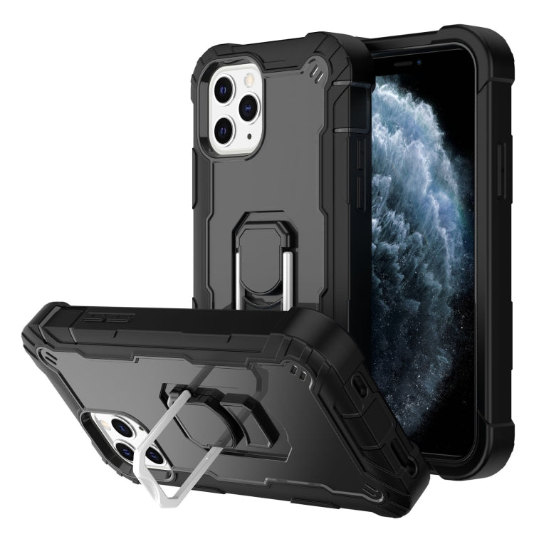 Custodia protettiva antiurto a 3 strati in PC + gomma con supporto rotante, For iPhone 11 Pro, For iPhone 11 Pro Max