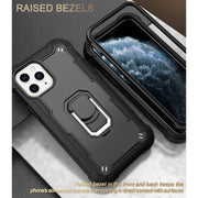 Custodia protettiva antiurto a 3 strati in PC + gomma con supporto rotante, For iPhone 11 Pro, For iPhone 11 Pro Max