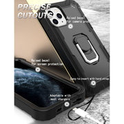 Custodia protettiva antiurto a 3 strati in PC + gomma con supporto rotante, For iPhone 11 Pro, For iPhone 11 Pro Max