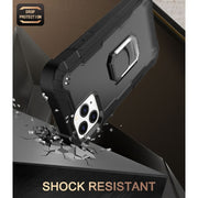 Custodia protettiva antiurto a 3 strati in PC + gomma con supporto rotante, For iPhone 11 Pro, For iPhone 11 Pro Max