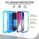 Custodia antiurto 3 strati con supporto per iPhone XS/X