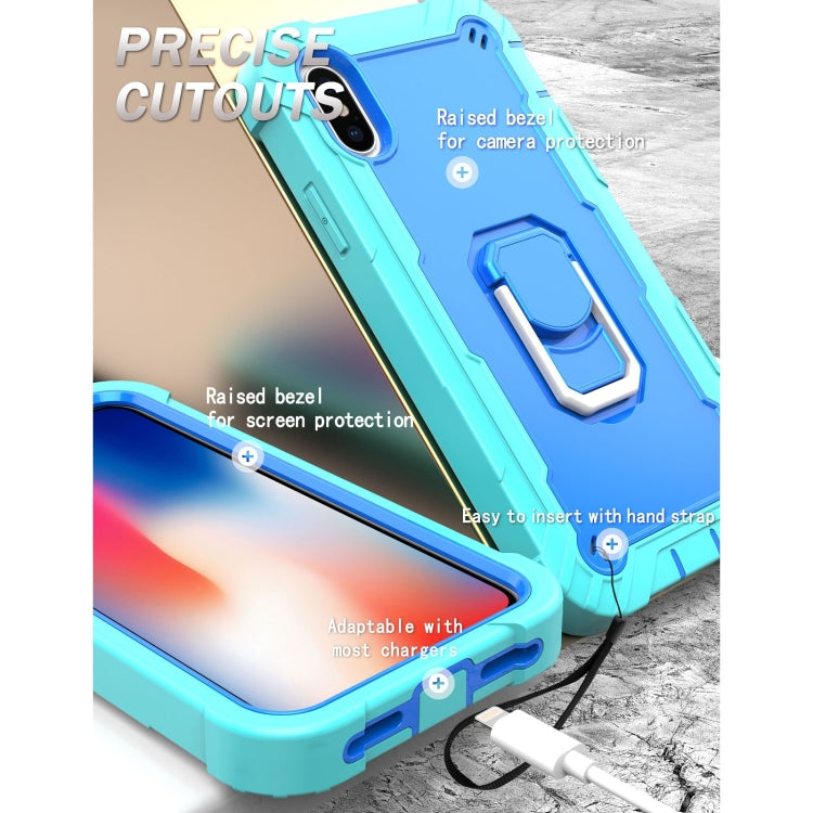Custodia antiurto 3 strati con supporto per iPhone XS/X