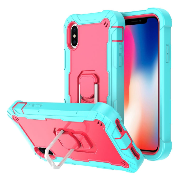 Custodia antiurto 3 strati con supporto per iPhone XS/X