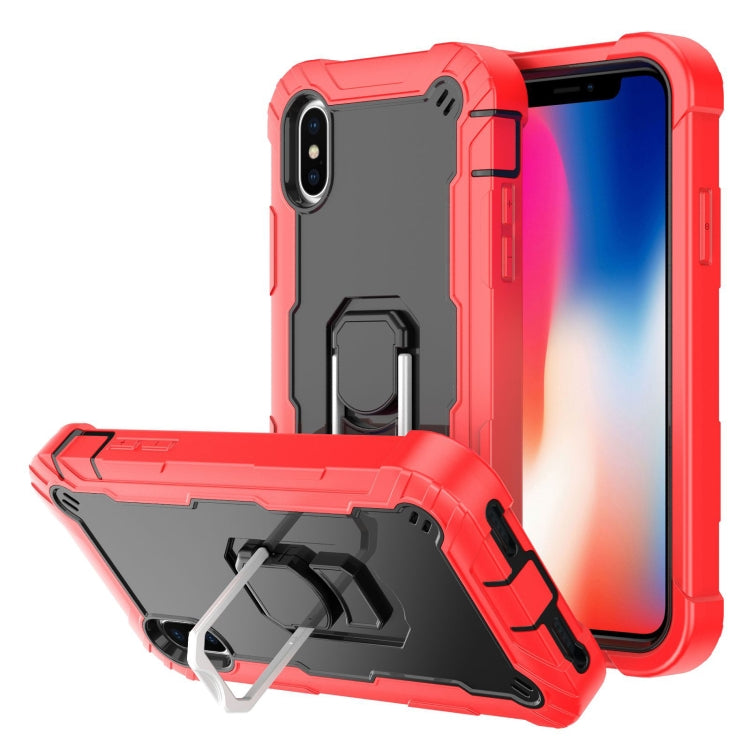 Custodia antiurto 3 strati con supporto per iPhone XS/X