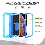 Custodia antiurto a 3 strati con supporto per iPhone XR