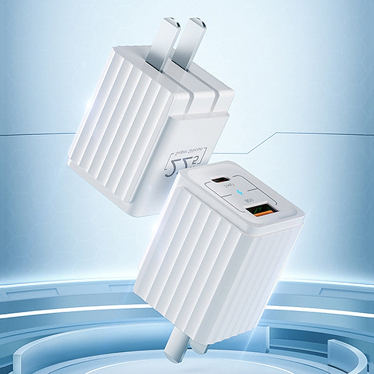 Caricabatterie doppia porta ROCK T46 22,5W USB-C + USB MFI