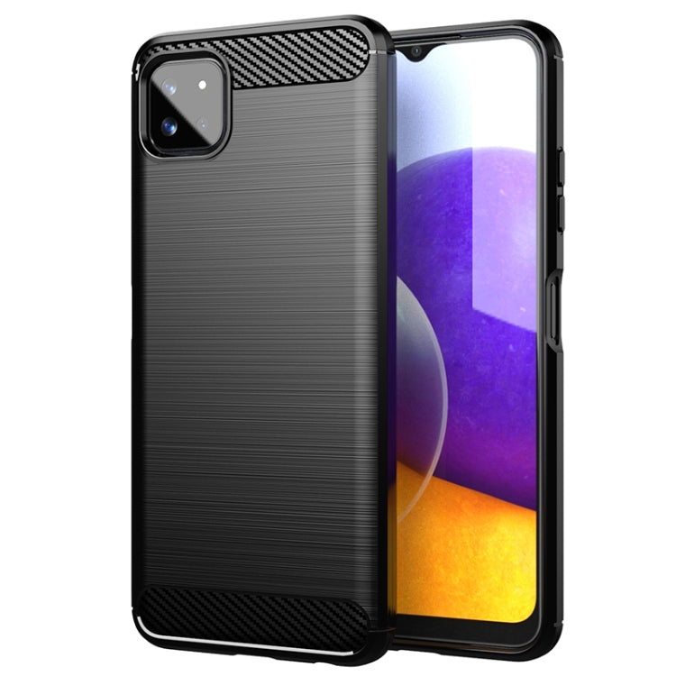 Custodia TPU in fibra di carbonio per Samsung Galaxy A22 5G