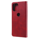 Custodia portafoglio in pelle con cerniera per smartphone compati