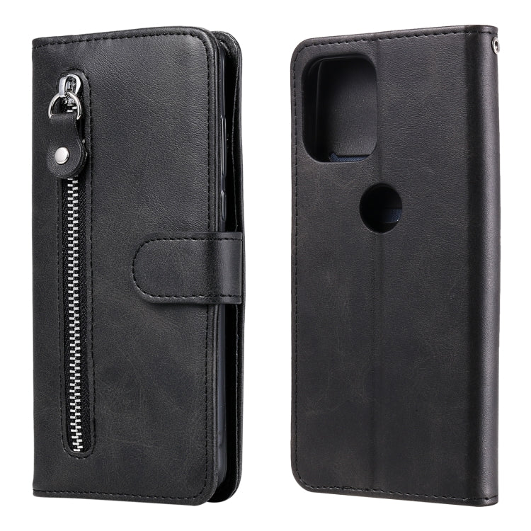 Custodia portafoglio in pelle con cerniera per smartphone compati