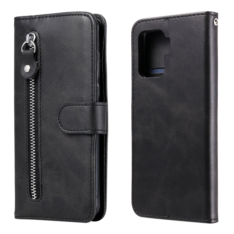 Custodia portafoglio in pelle con cerniera per smartphone compati