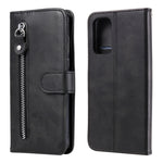 Custodia portafoglio in pelle con cerniera per smartphone