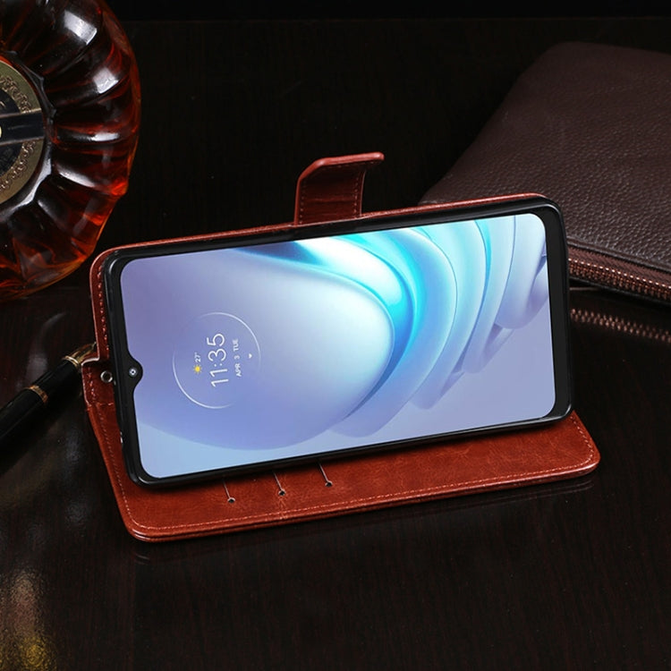 idewei Custodia in pelle a vibrazione orizzontale Crazy Horse Texture con supporto e slot per carte e portafoglio, For Motorola Moto G50, For Nokia 1.4, For OPPO A53s 5G