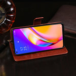 idewei Custodia in pelle a vibrazione orizzontale Crazy Horse Texture con supporto e slot per carte e portafoglio, For OPPO A94 5G, For OPPO A95 5G, For OPPO Realme 8 5G