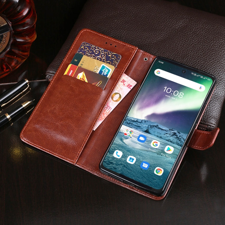 idewei Custodia in pelle a vibrazione orizzontale Crazy Horse Texture con supporto e slot per carte e portafoglio, For Umidigi Bison GT, For Honor Play 20