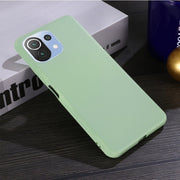 Custodia protettiva a copertura totale anticaduta in silicone liquido tinta unita, For Xiaomi Mi 11 Lite
