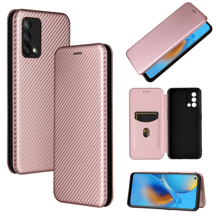 Struttura in fibra di carbonio Flip orizzontale magnetico Custodia in pelle TPU + PC + PU con slot per schede, For OPPO F19 / A74 4G, For Blackview A70 (2021)