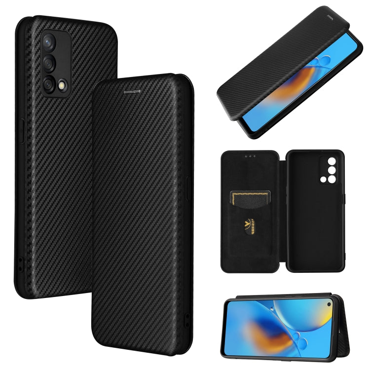 Struttura in fibra di carbonio Flip orizzontale magnetico Custodia in pelle TPU + PC + PU con slot per schede, For OPPO F19 / A74 4G, For Blackview A70 (2021)