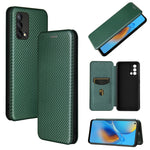Struttura in fibra di carbonio Flip orizzontale magnetico Custodia in pelle TPU + PC + PU con slot per schede, For OPPO F19 / A74 4G, For Blackview A70 (2021)